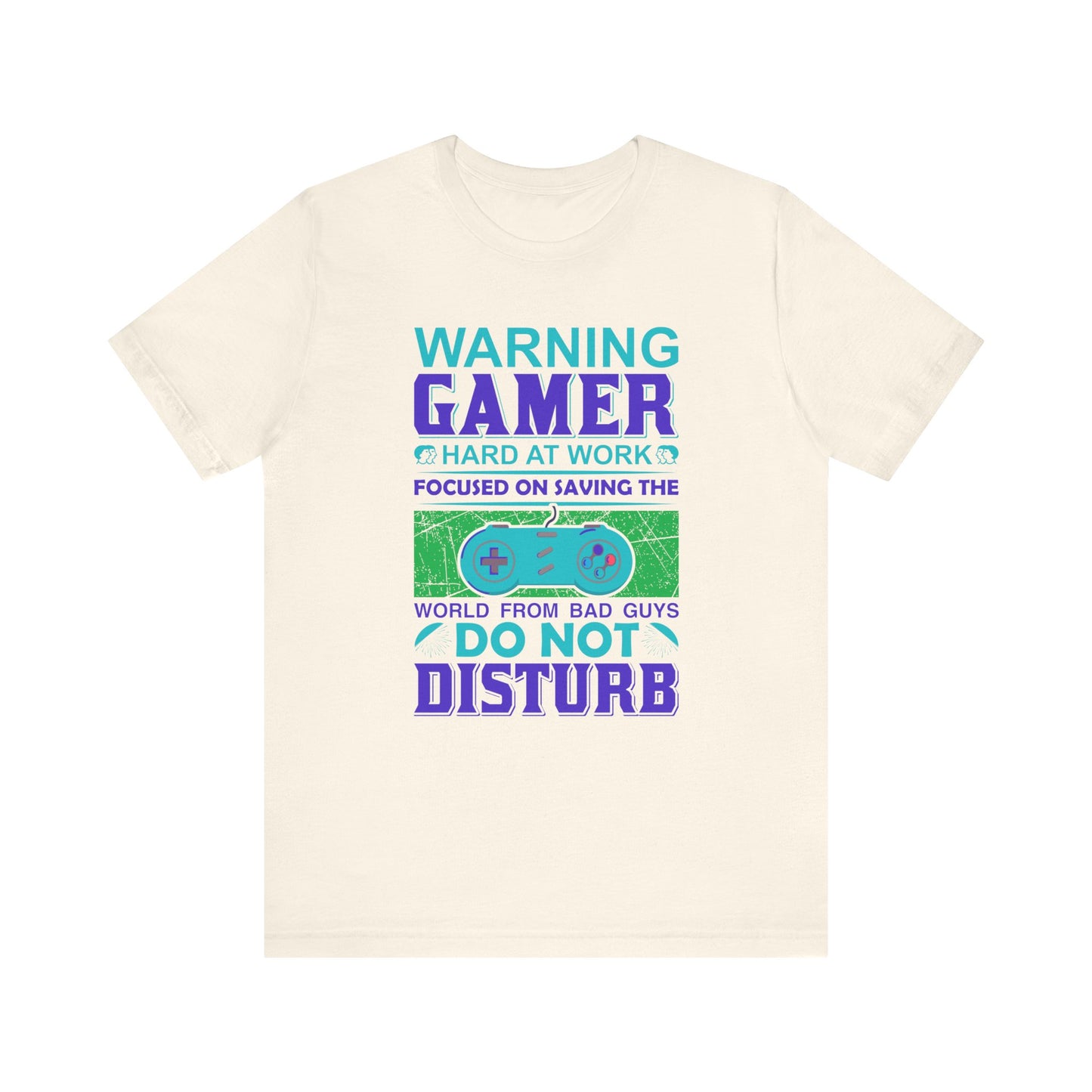 Warning Gamer Hard At Work T-shirt, Game Tshirt, Game Lover Shirt, Unisex Shirt, Crewneck Shirt, Short Sleeve Tee, Gift for Him