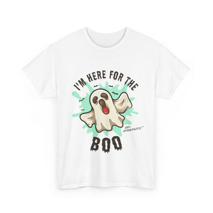 Funny Halloween T-shirt - I'm Here for the BOO - Spooky Ghost Shirt - Halloween Costume Tee