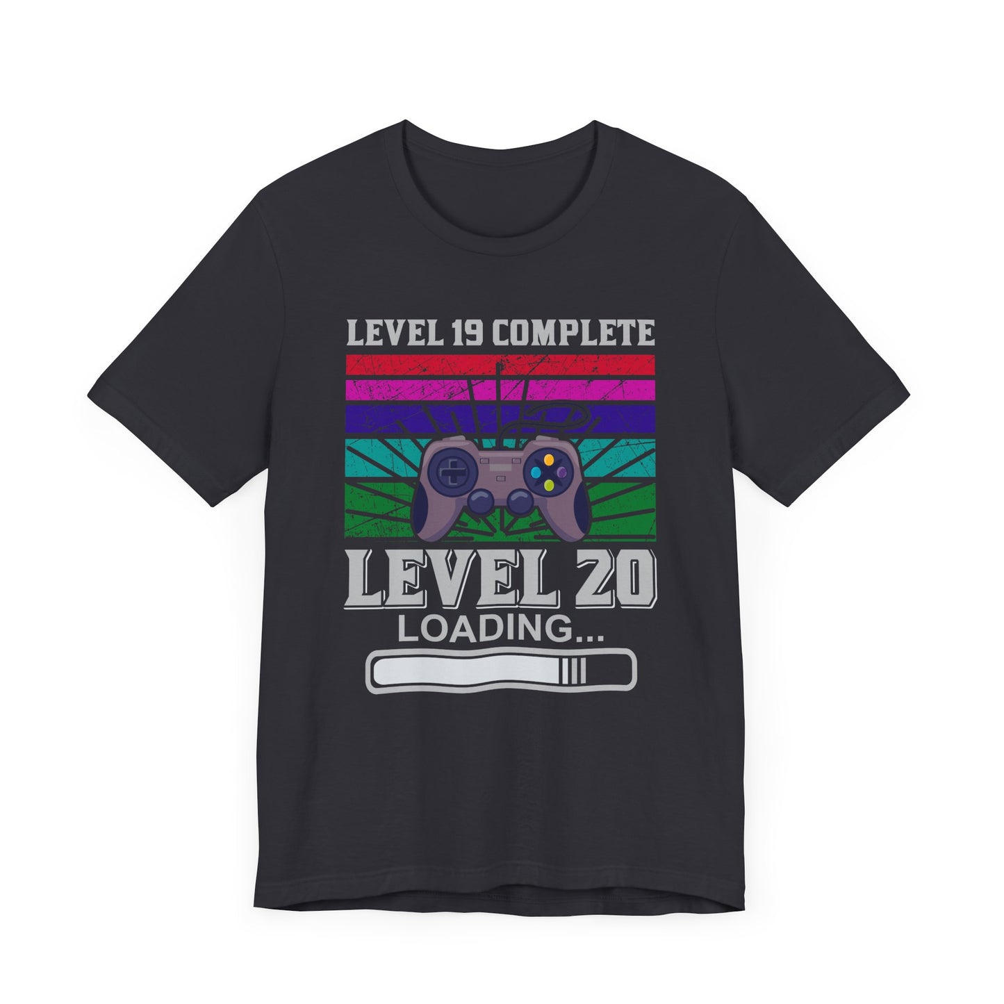 Level 19 Complete T-shirt, Gameboy Tshirt, Gaming Shirt, Game Lover Unisex Shirt, Crewneck Shirt, Short Sleeve Tee, Gift for Him