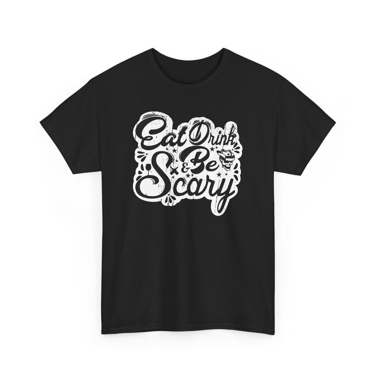 Eat, Drink, and Be Scary Halloween T-Shirt - Spooky Costume Tee