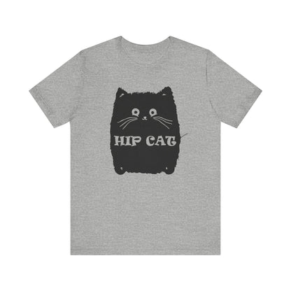 Hip Cat T-shirt, Cat Lover Tshirt, Pet Shirt, Animal Unisex Shirt, Crewneck Shirt, Short Sleeve Tee, Gift for Him, Gift for Her