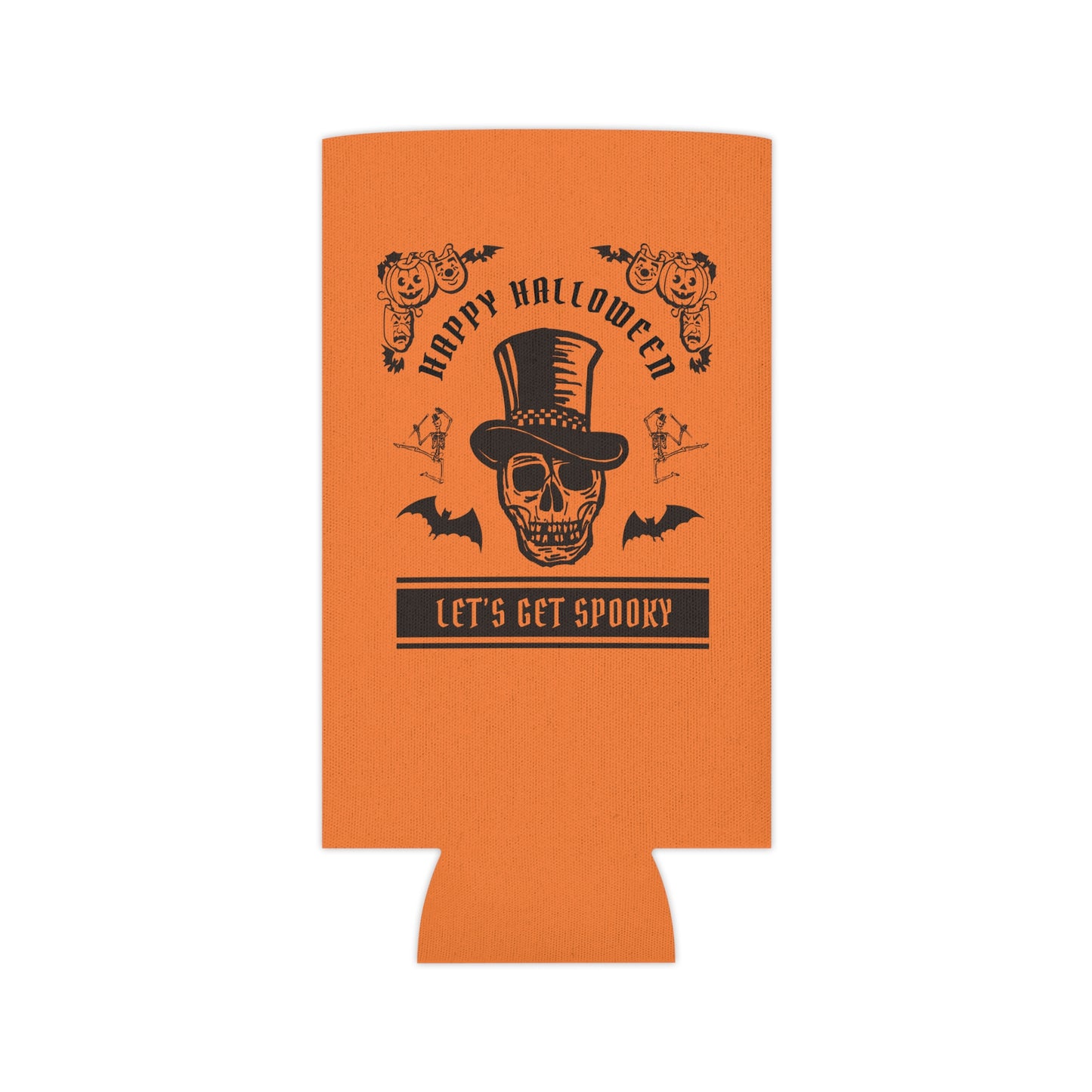 Happy Halloween Let's Get Spooky Can Cooler - Festive Beverage Holder