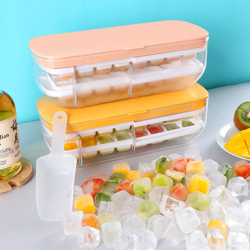 2pcs Ice Cube Maker Tray Box