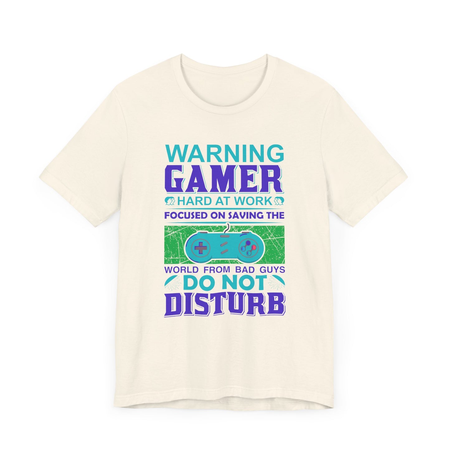 Warning Gamer Hard At Work T-shirt, Game Tshirt, Game Lover Shirt, Unisex Shirt, Crewneck Shirt, Short Sleeve Tee, Gift for Him