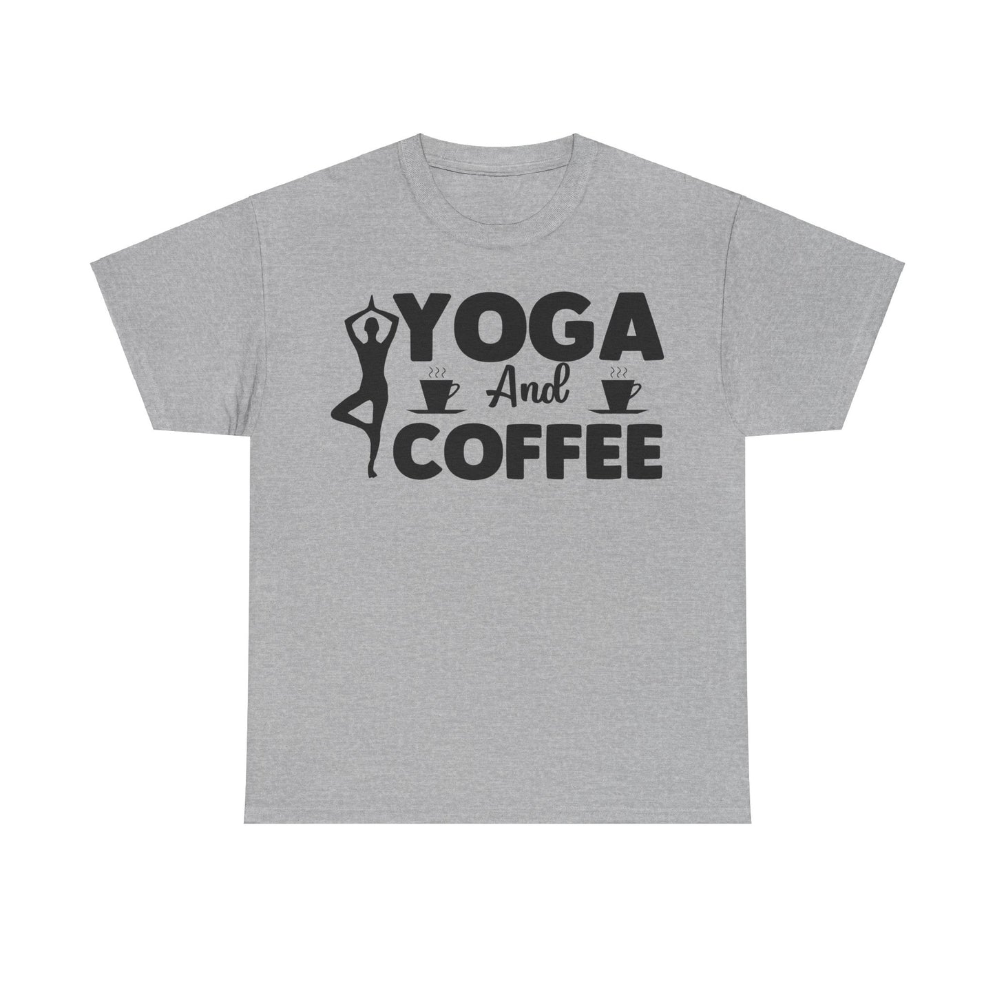 Yoga and Coffee T-Shirt | Mindfulness Tee | Caffeine Lover's Apparel