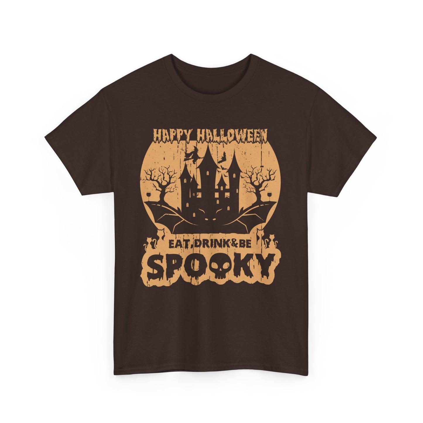 Happy Halloween Eat, Drink & Be Spooky T-Shirt - Festive Costume Tee