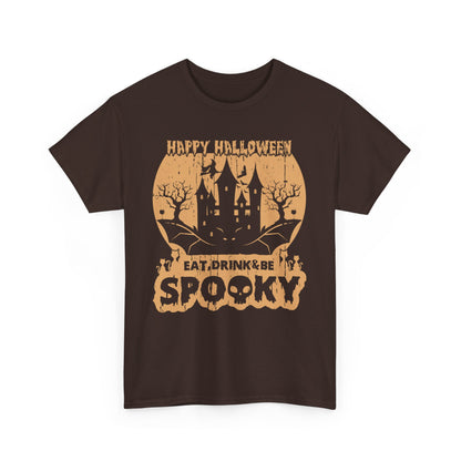 Happy Halloween Eat, Drink & Be Spooky T-Shirt - Festive Costume Tee