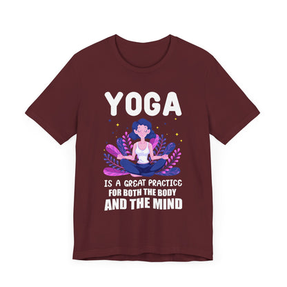 Yoga Is A Great Practice T-shirt, Yoga Tshirt, Yoga Day Shirt, Unisex Shirt, Crewneck Shirt, Short Sleeve Tee, Gift for Him, Gift for Her