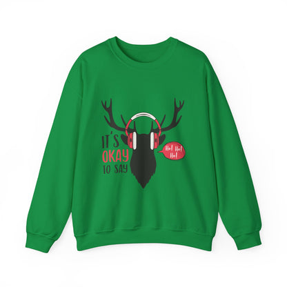 Festive Moose DJ Sweatshirt.  Embrace the Holiday Vibes!