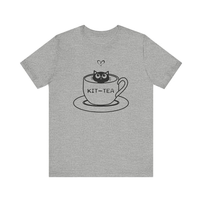 Kit Tea T-shirt, Cat Tshirt, Pet lover Shirt, Unisex Shirt, Crewneck Shirt, Short Sleeve Tee, Gift for Him, Gift for Her