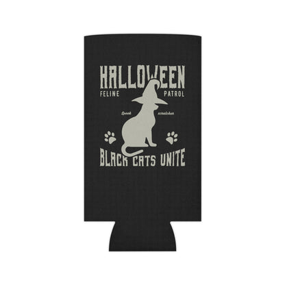 Halloween Black Cats Unite Can Cooler