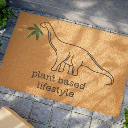 Nature's Welcome: 'Plant-Based Lifestyle' Doormat