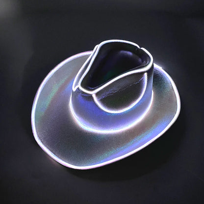 Glowing Neon Cowboy Hat