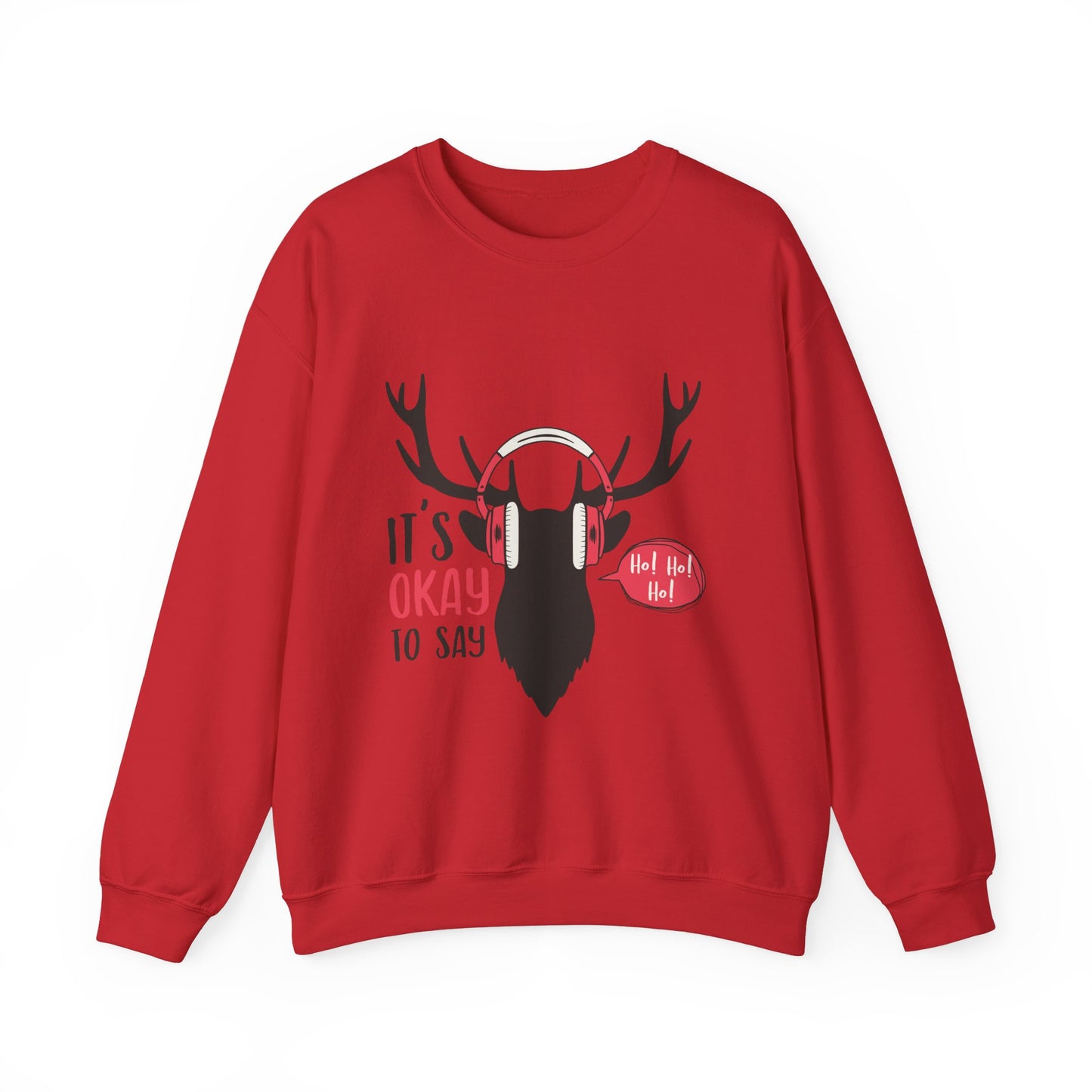 Festive Moose DJ Sweatshirt.  Embrace the Holiday Vibes!