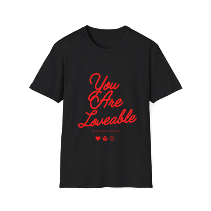 Empowering 'You Are Loveable' T-shirt | Positive Affirmation Tee