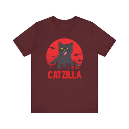 Catzilla T-shirt, Cat Lover Tshirt, Cat Mom Shirt, Animal Unisex Shirt, Pet Crewneck Shirt, Short Sleeve Tee, Gift for Him, Gift for Her