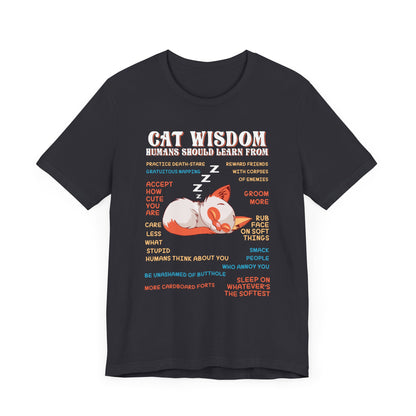 Cat Wisdom T-shirt, Motivational Tshirt, Inspirational Shirt, Unisex Shirt, Crewneck Shirt, Short Sleeve Tee, Gift for Him, Gift for Her