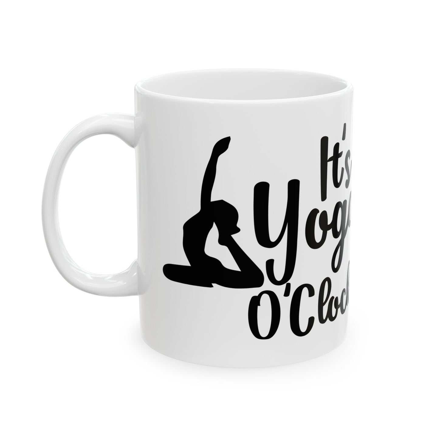 It's Yoga O'Clock Mug | Let's Get It Om Coffee Cup | Inspirational Yoga Time Tea Mug | Zen Gift for Yogis