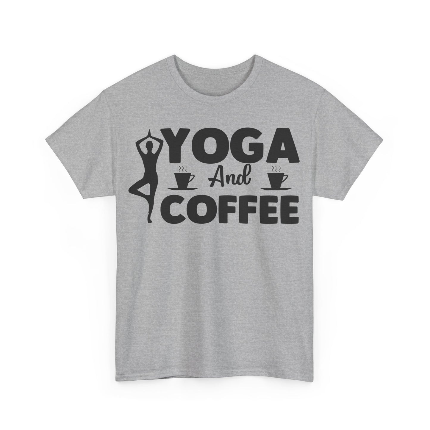 Yoga and Coffee T-Shirt | Mindfulness Tee | Caffeine Lover's Apparel