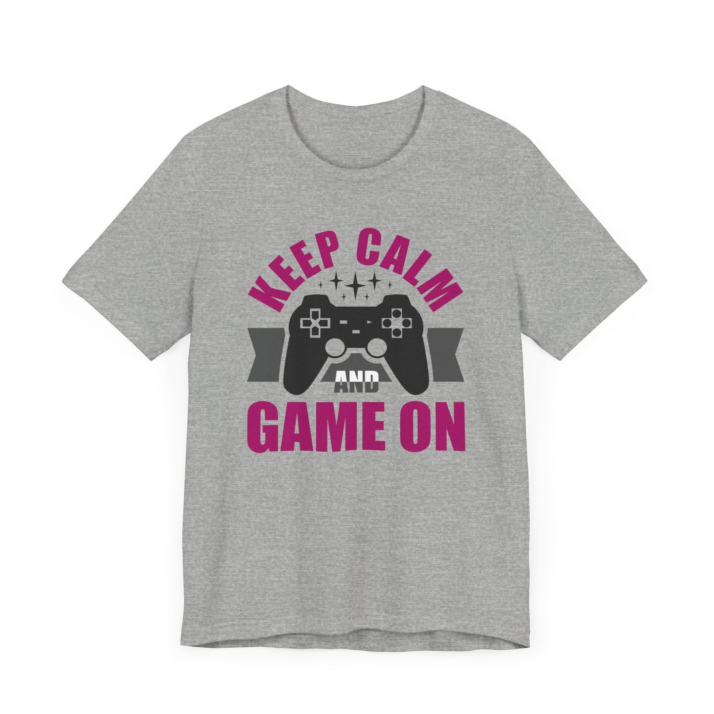 Keep Calm And Game On T-shirt, Keep Calm Tshirt, Gameboy Shirt, Gaming Unisex Shirt, Game Crewneck Shirt, Short Sleeve Tee, Gift for Him