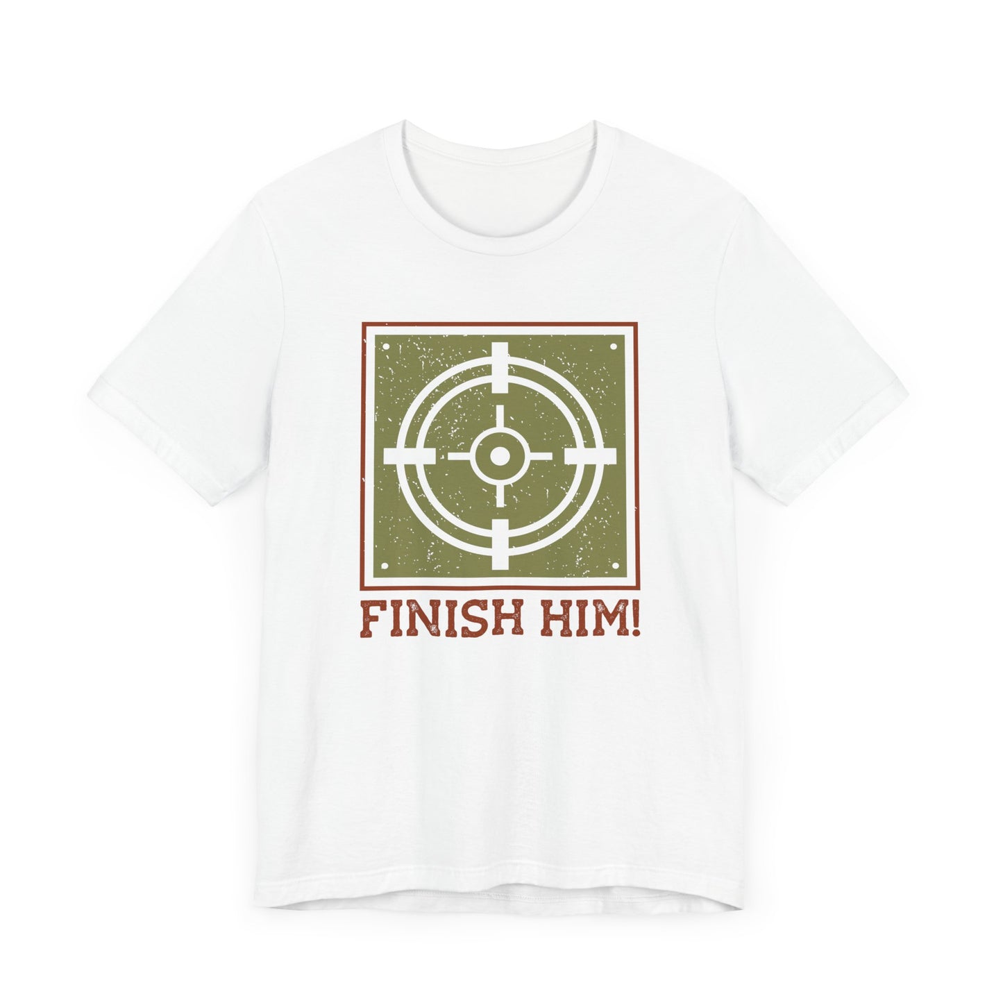 Finish Him T-shirt, Target Tshirt, Gamer Shirt, Pubg Unisex Shirt, Crewneck Shirt, Short Sleeve Tee, Gift for Him, Gift for Her