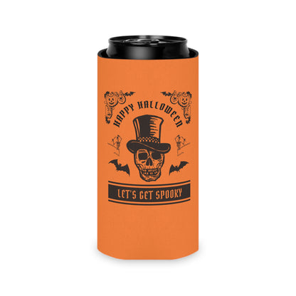 Happy Halloween Let's Get Spooky Can Cooler - Festive Beverage Holder