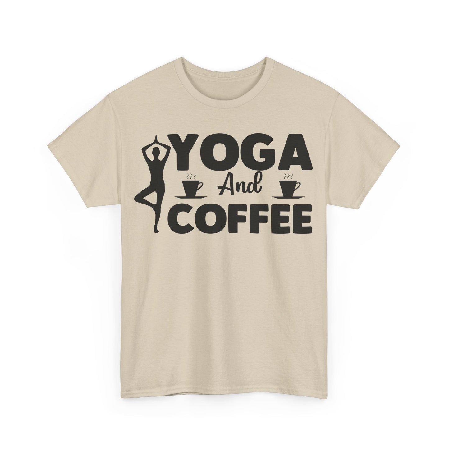 Yoga and Coffee T-Shirt | Mindfulness Tee | Caffeine Lover's Apparel