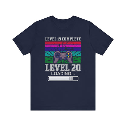 Level 19 Complete T-shirt, Gameboy Tshirt, Gaming Shirt, Game Lover Unisex Shirt, Crewneck Shirt, Short Sleeve Tee, Gift for Him