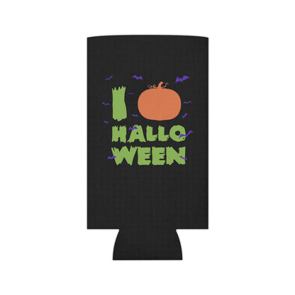 I Love Halloween Can Cooler - Festive Beverage Holder