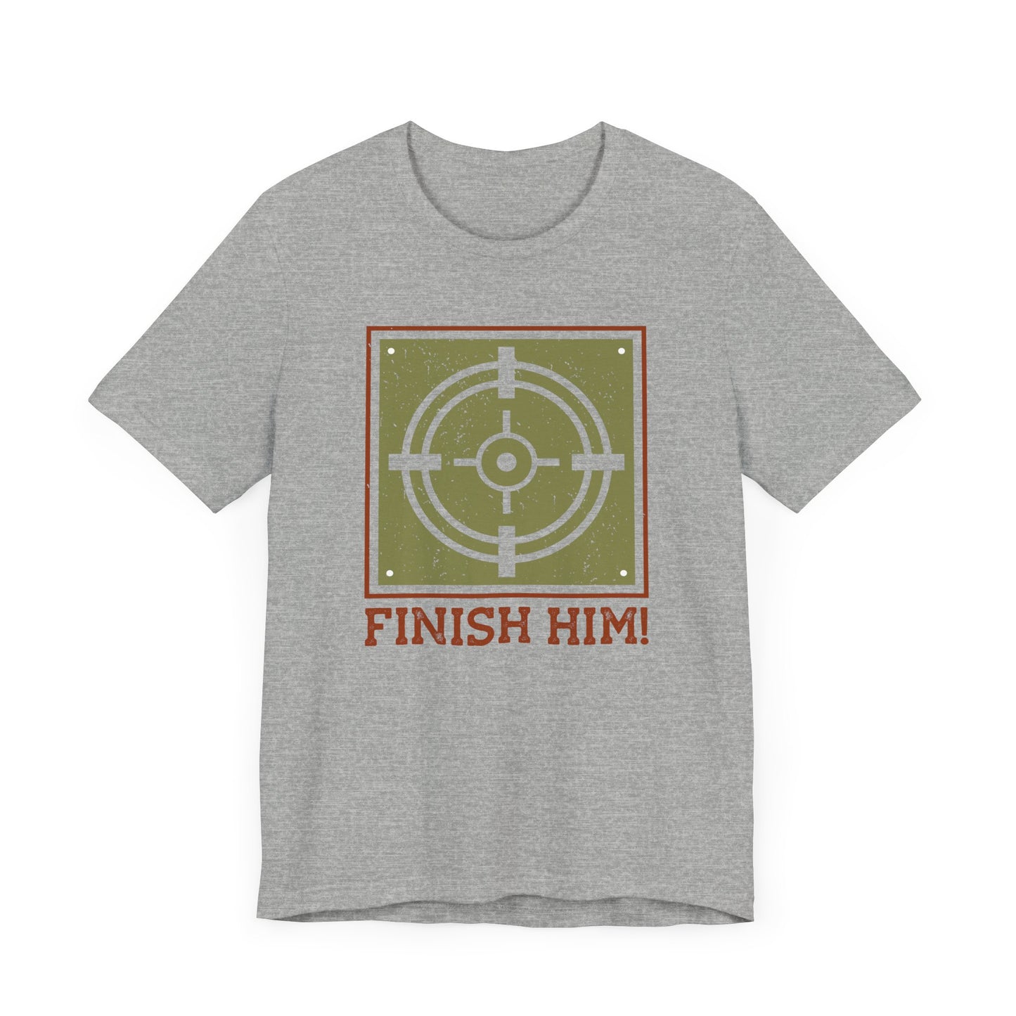 Finish Him T-shirt, Target Tshirt, Gamer Shirt, Pubg Unisex Shirt, Crewneck Shirt, Short Sleeve Tee, Gift for Him, Gift for Her