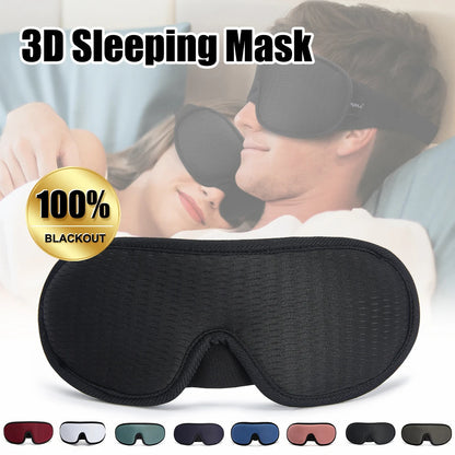 3D Sleeping Mask Block Out Light Soft Padded