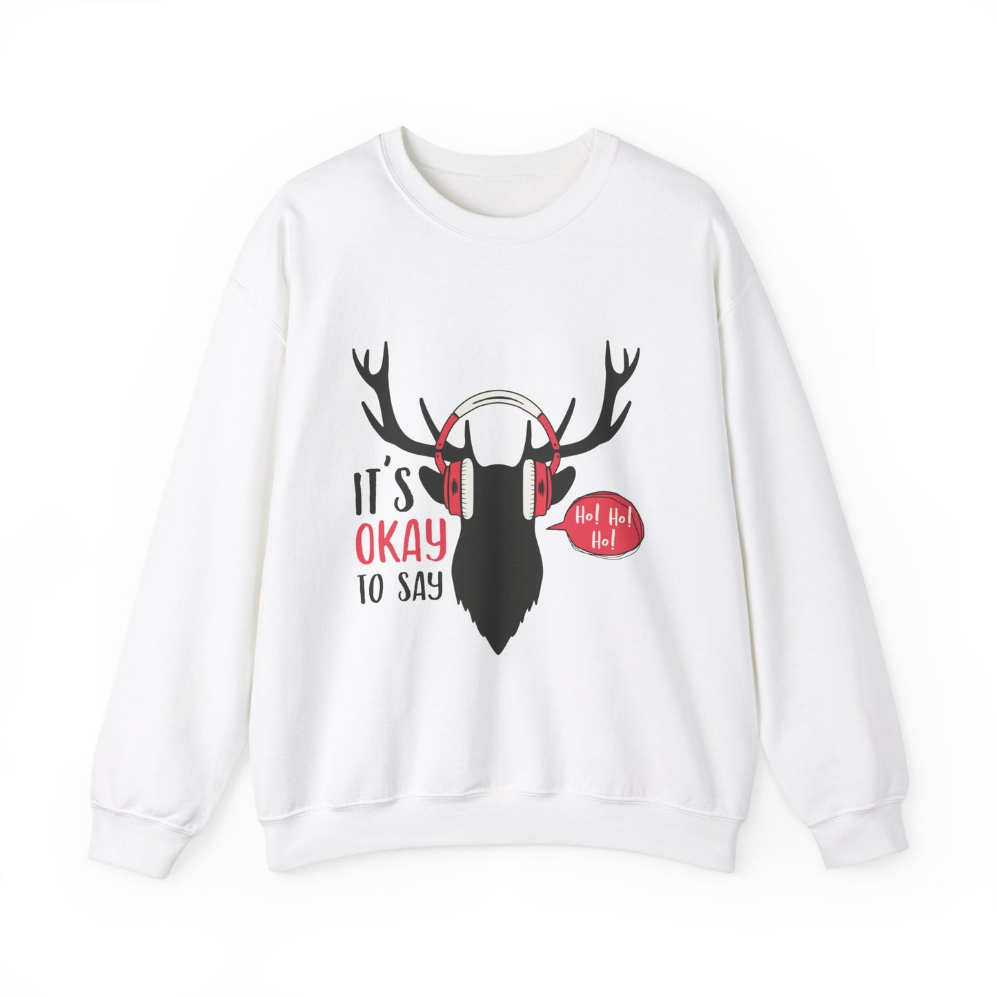 Festive Moose DJ Sweatshirt.  Embrace the Holiday Vibes!