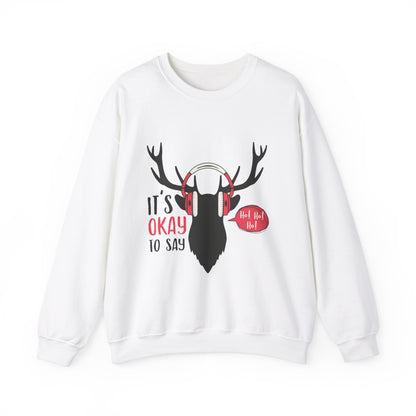 Festive Moose DJ Sweatshirt.  Embrace the Holiday Vibes!