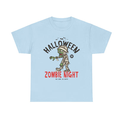 Halloween Zombie Night T-shirt - Spooky Undead Tee - Creepy Horror Shirt