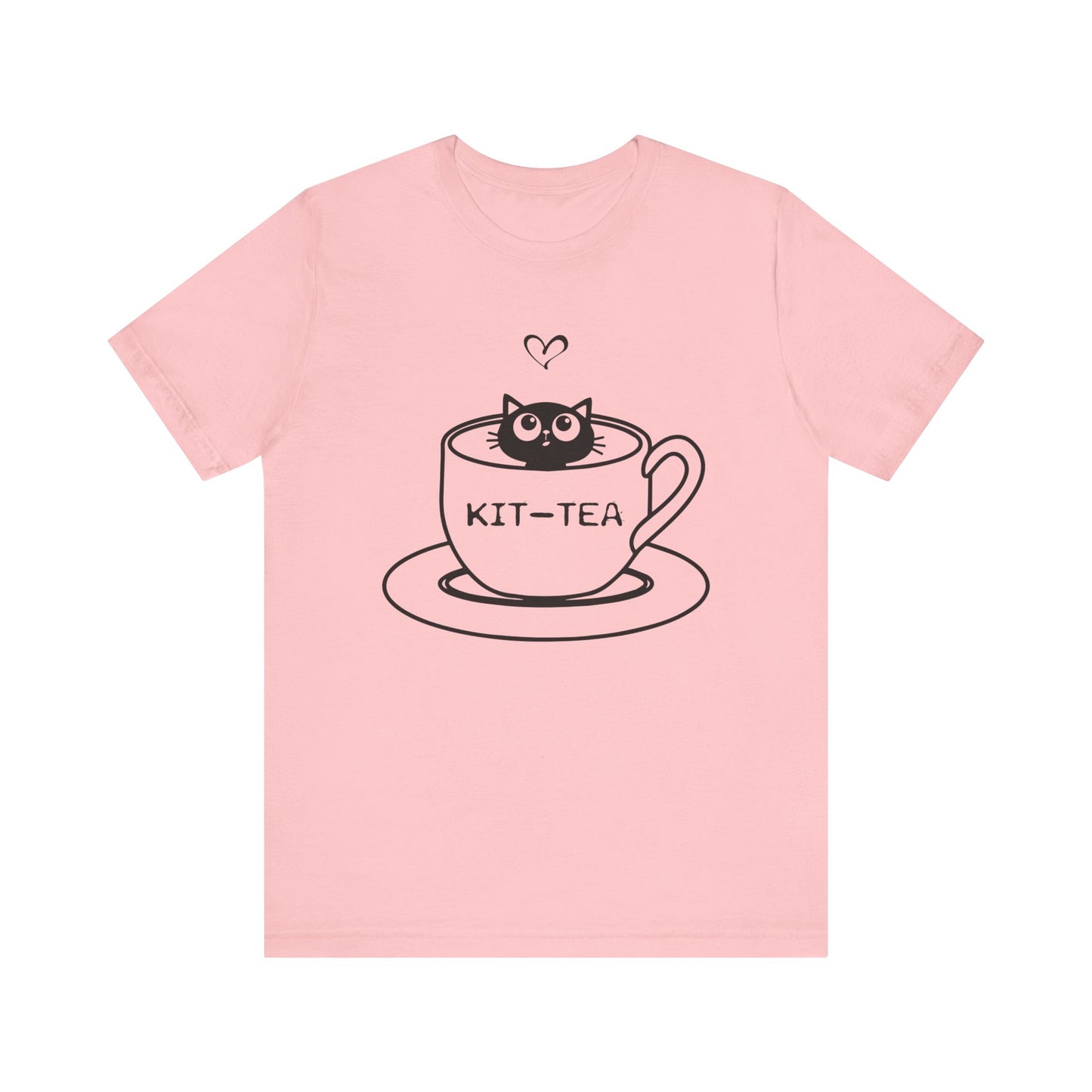 Kit - Tea Cup T-shirt, Cat Tshirt, Animal Shirt, Cat Lover Unisex Shirt, Crewneck Shirt, Short Sleeve Tee, Gift for Him, Gift for Her