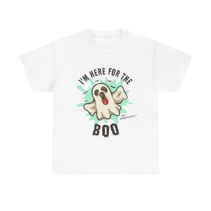 Funny Halloween T-shirt - I'm Here for the BOO - Spooky Ghost Shirt - Halloween Costume Tee