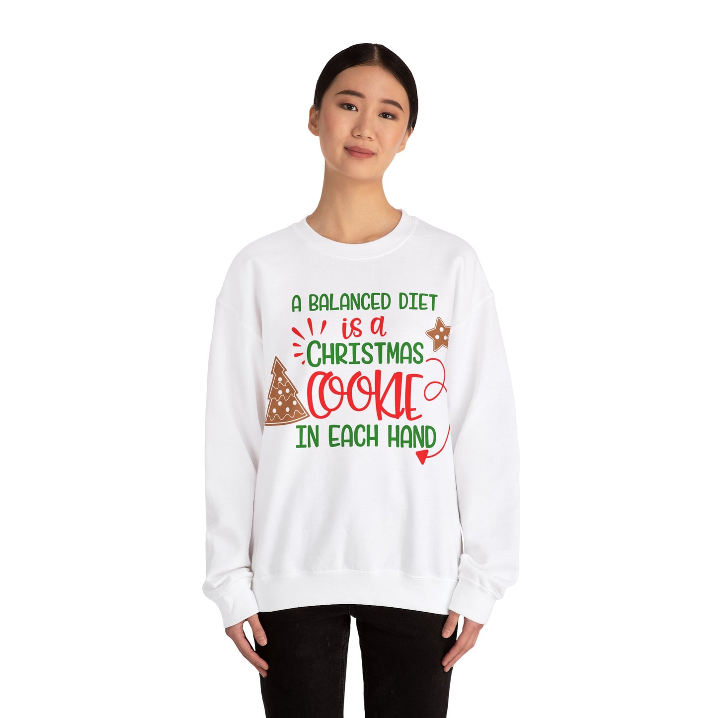 Indulgent 'Balanced Diet' Christmas Cookie Sweatshirt