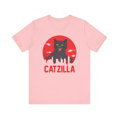 Catzilla T-shirt, Cat Lover Tshirt, Cat Mom Shirt, Animal Unisex Shirt, Pet Crewneck Shirt, Short Sleeve Tee, Gift for Him, Gift for Her