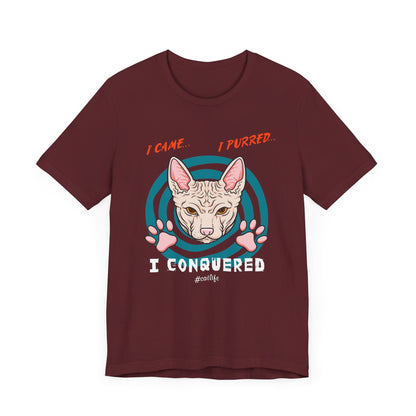 I Came I Purred I Conquered T-shirt, Cat Tshirt, Animal Shirt, Unisex Shirt, Crewneck Shirt, Short Sleeve Tee, Gift for Him, Gift for Her