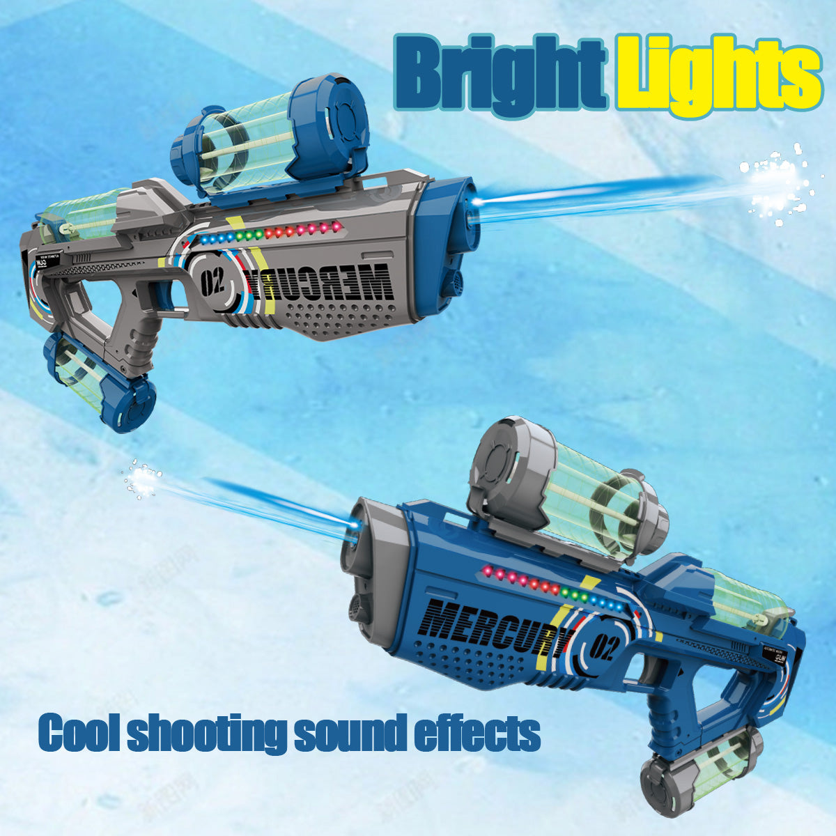 Summer Fully Automatic Electric Water Gun with Light