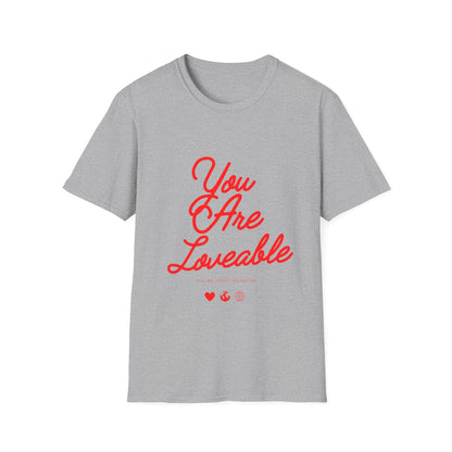 Empowering 'You Are Loveable' T-shirt | Positive Affirmation Tee