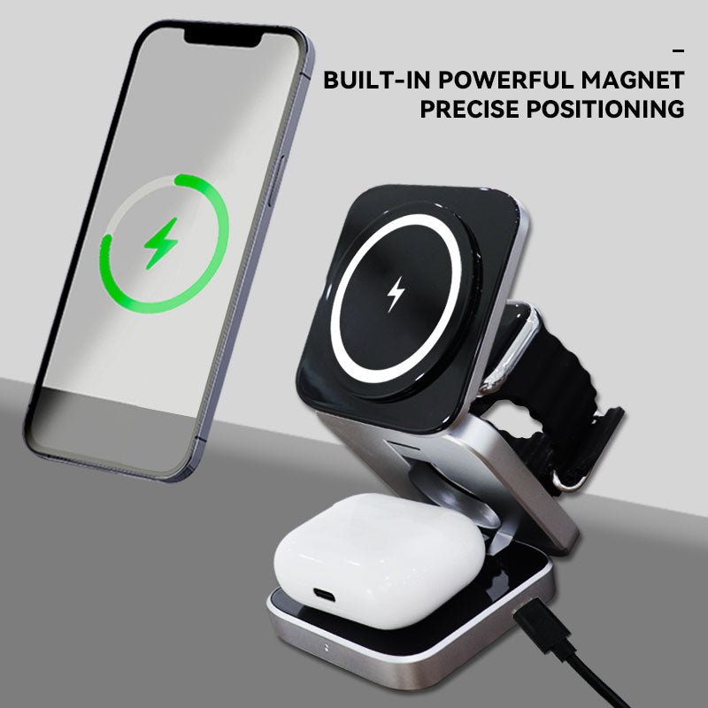 Portable 3 in 1 Foldable Wireless Charger Stand