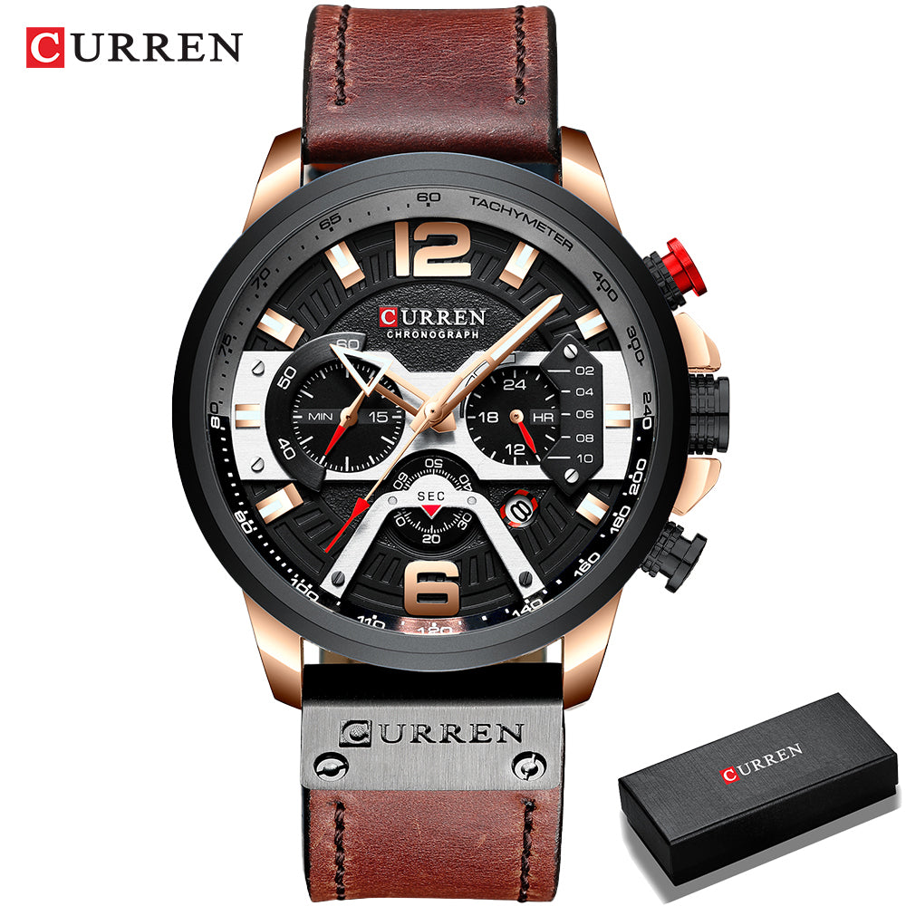 Curren Mens Watch with Chronograph with Box