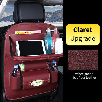 Car Back Seat Organizer Storage Bag with Foldable Table