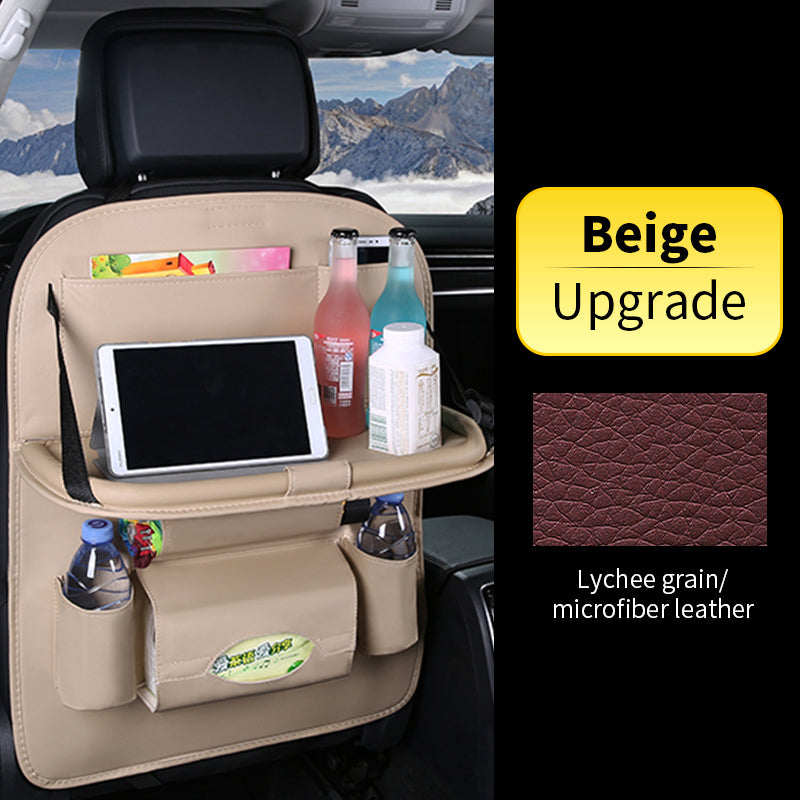 Car Back Seat Organizer Storage Bag with Foldable Table