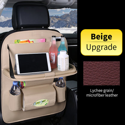 Car Back Seat Organizer Storage Bag with Foldable Table