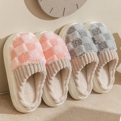 Winter Toe Wrap Thick Cotton Slippers